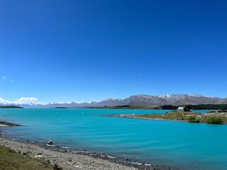 Fototapeta na wymiar Lake Tekapo, South Island, New Zealand 