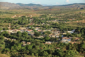 Foto op Canvas Imagem aerea da cidade de uiramutã, roraima. É o municipio mais ao norte do brasil, com maior percentual de indígenas © carina furlanetto