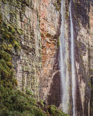 Cachoeira no passo das lágrimas, trecho conaiderado dificil no trekking até o topo do monte roraima, na venezuela