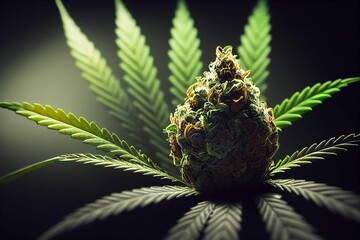 3D rendering of Cannabis plants