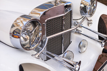 styled image of retro car details