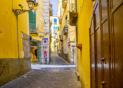 Fototapeta Narrow streets in Salerno Italy