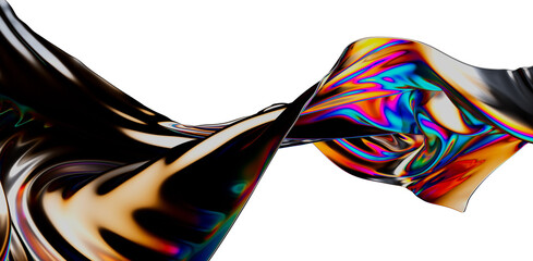 Obraz na płótnie Canvas Colorful flowing liquid thermal waves abstract background