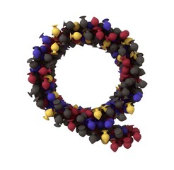 Butt Plug  Themed Font  Letter Q