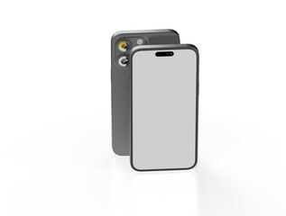 All-screen smartphone mockup isolated 3d