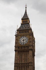 Fototapeta na wymiar Photo of Big Ben, London, and a blue sky