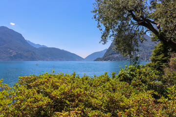 Fototapeta na wymiar Luganer See in der Schweiz