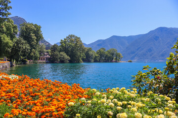 Luganer See in der Schweiz