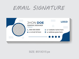 Business Email signature vector banner template,mail footer and personal social media cover,social media signature flat mail header and footer layout.