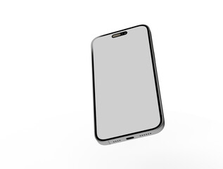 All-screen smartphone mockup isolated 3d