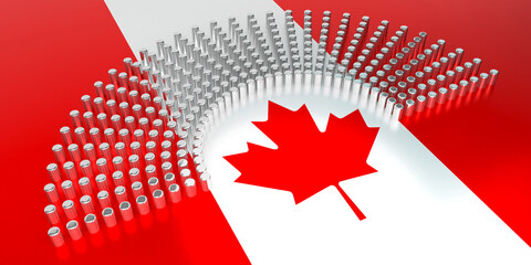Canada flag - voting, parliamentary election concept - 3D illustration - obrazy, fototapety, plakaty