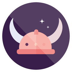 Isolated medieval knight helmet icon Vector