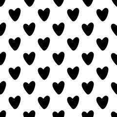 Fototapeta premium seamless pattern of black hearts