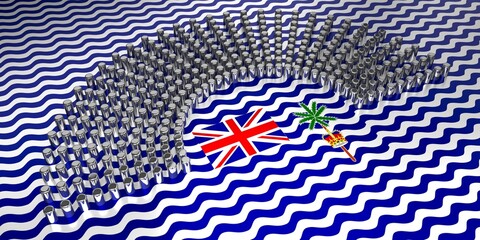 British Indian Ocean Territory flag - voting, parliamentary election concept - 3D illustration
