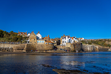 A view of Robin Hood's Bay, a picturesque old fishing village on the Heritage Coast of the North York Moors