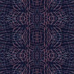 Seamless fractal pattern in vector format for printed fabrics or any other purposes. Every object is grouped base on color so the pattern is editable, tileable and easy to use.