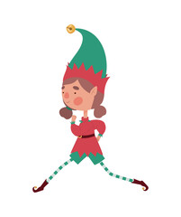 cute elf woman icon