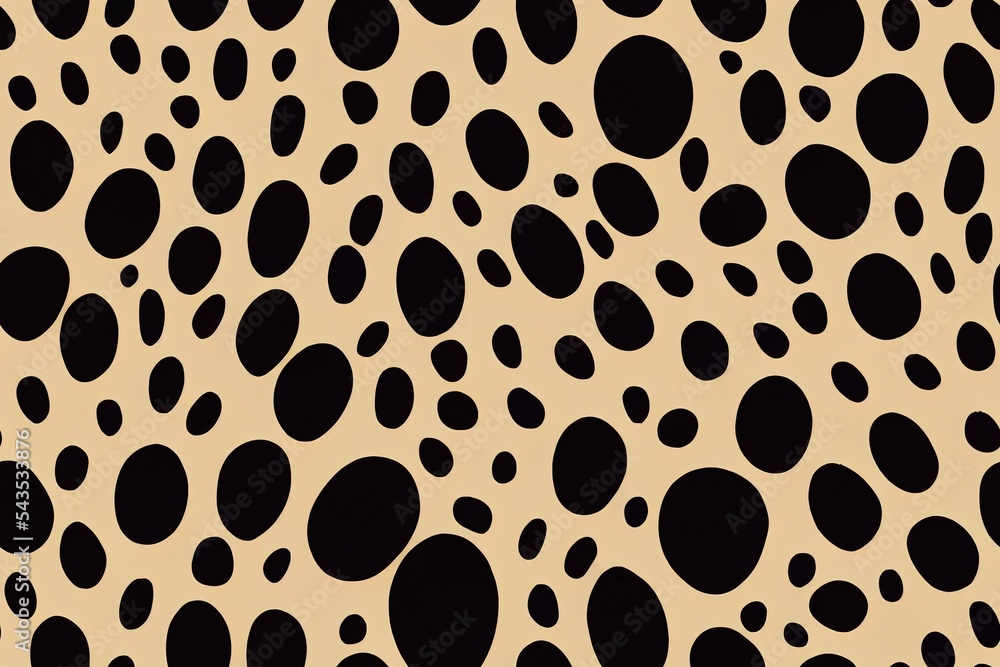 Poster creative seamless pattern with hand drawn leopard spots. abstract leopard texture for fabric design.
