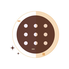 Isolated medieval shield weapon icon Vector