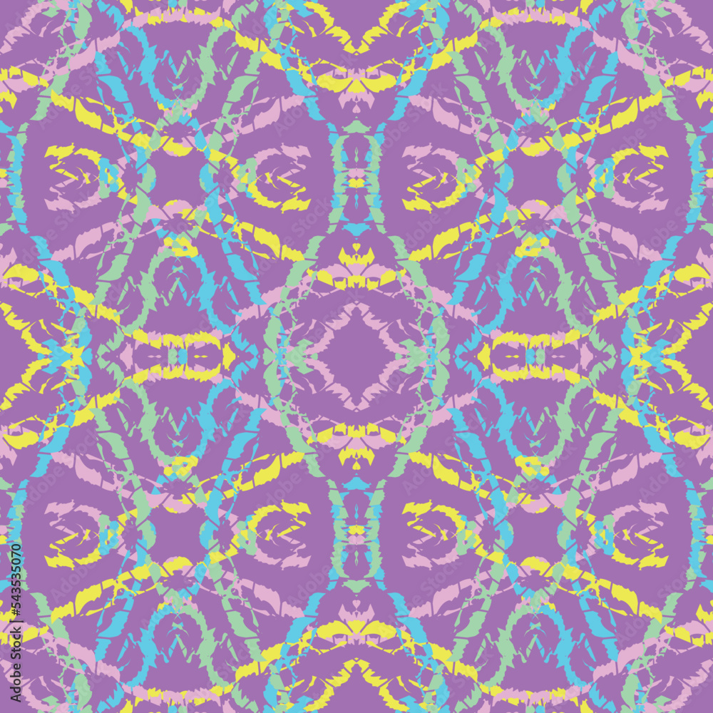 Canvas Prints Seamless fractal pattern in vector format for printed fabrics or any other purposes. Every object is grouped base on color so the pattern is editable, tileable and easy to use.