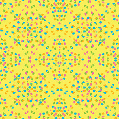 Seamless fractal pattern in vector format for printed fabrics or any other purposes. Every object is grouped base on color so the pattern is editable, tileable and easy to use.