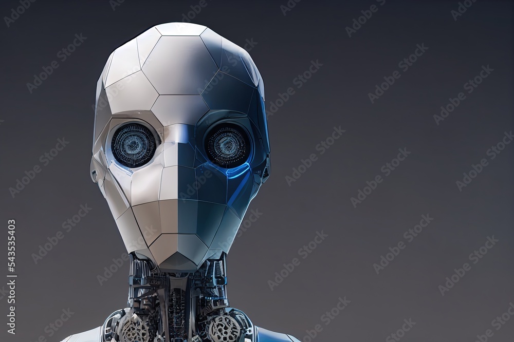 Poster artificial intelligence, ai learning, machine learning, internet technology networking concept. 3d r