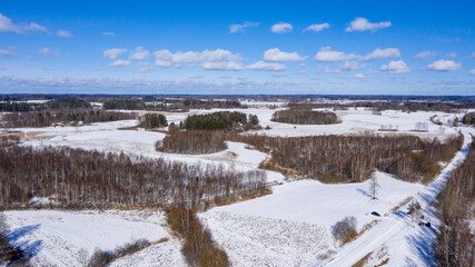 A winter day in the countryside of Latgale