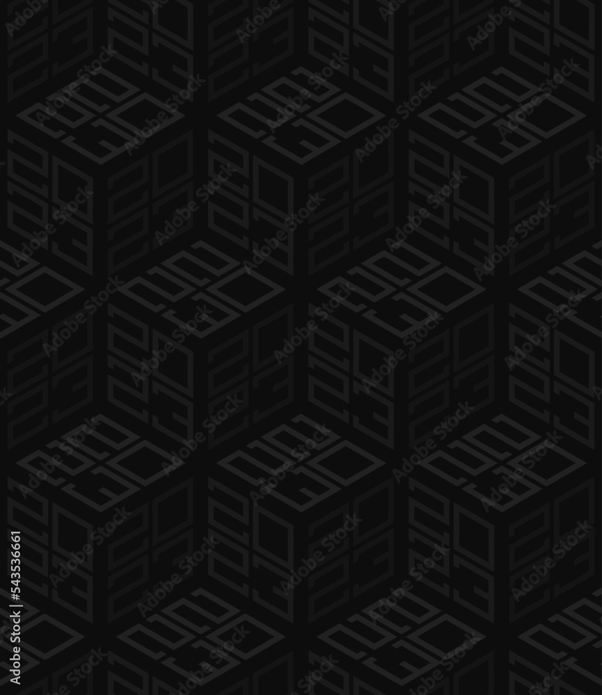 Poster isometric seamless pattern. new year 2023 design. vector background