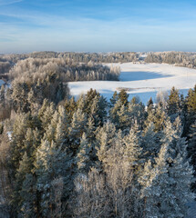 A winter day in the countryside of Latgale