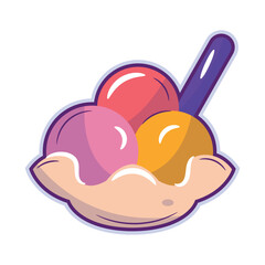 Isolated colored ice cream icon Vector