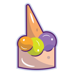 Isolated colored ice cream icon Vector
