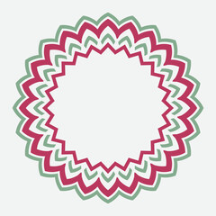 Retro abstract pattern with greek ornament on white background. round ornament decoration.