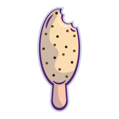 Isolated colored popsicle icon flat design Vector
