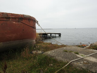 abandoned fishermen's village in kaliningrad oblast, russia