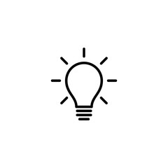 Lamp icon vector illustration. Light bulb sign and symbol. idea symbol.
