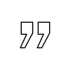 Quote icon vector illustration. Quotation mark sign and symbol