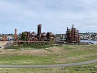  Gas Works Park in Seattle, Washington, USA.
