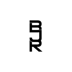 bjr letter initial monogram logo design