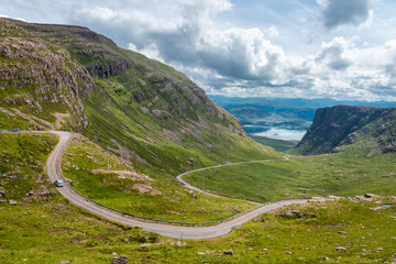 Top of Bealach na Ba,high Scottish mountain pass,Highlands of Scotland,United Kingdom. - Powered by Adobe