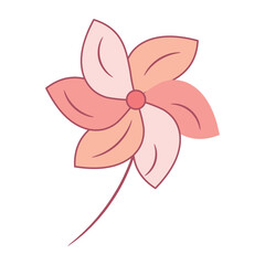 Isolated colored leaf sketch icon Vector