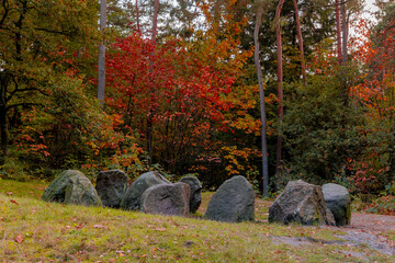 Hunebedden on the Assen-Groningen, A dolmen is a type of single-chamber megalithic tomb, Usually...