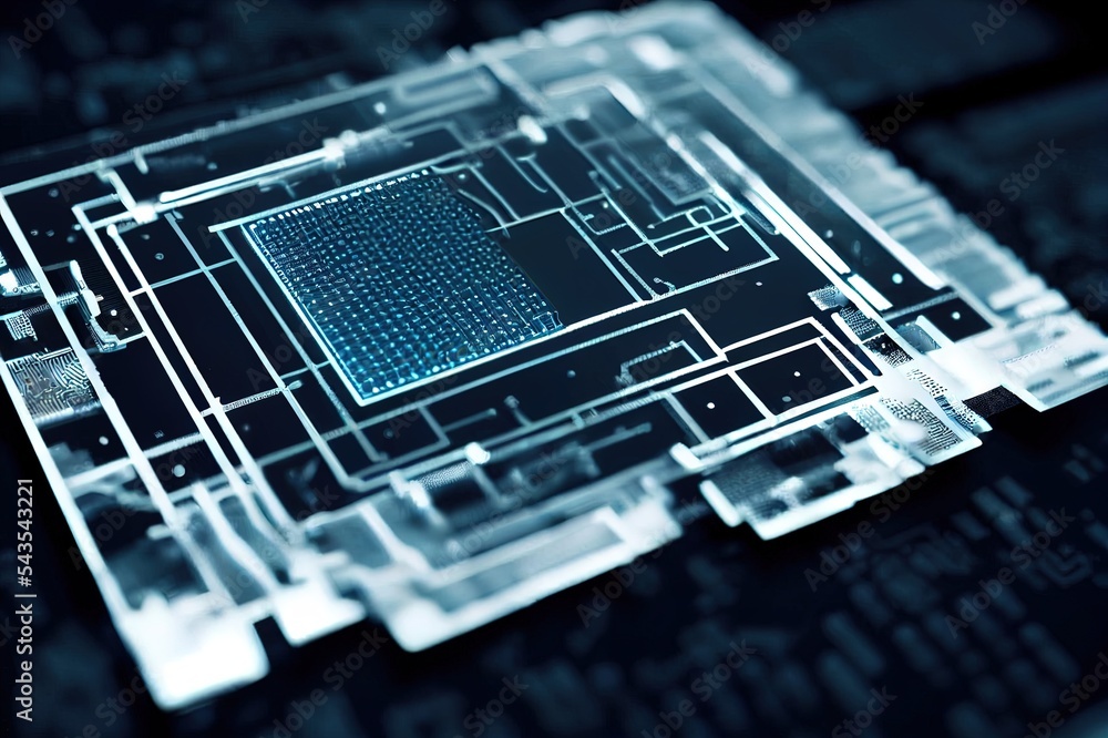 Poster central computer processors cpu concept. motherboard digital chip. tech science background. integrat