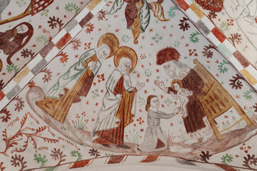 Circumcision of Jesus in the temple, a medieval fresco