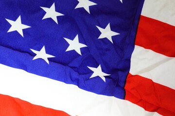 Partial view of the USA flag 