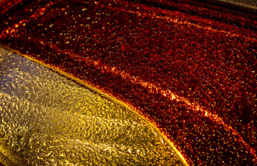 Abstract dew on a car