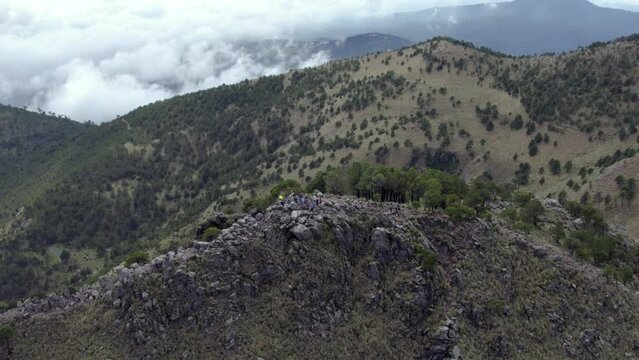 Aerial take of the Ajusco in Mexico