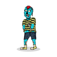 zombie punk character illustration design