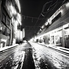 I am walking down the street in the city and it is winter evening. The air is cold and crisp, but I don't mind because I'm bundled up in my coat, scarf, hat, and gloves. The streets are