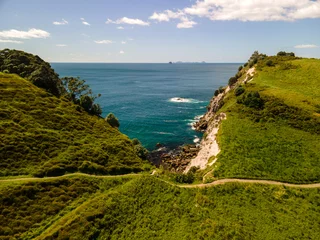 Foto auf Acrylglas Clifftop scenic lookout over Hahei, New Zealand © Michael