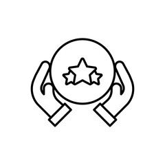 Obraz premium Icom outline rating, stars, review feedback, chat, customer, like, favorite. editable color. outline icon style.